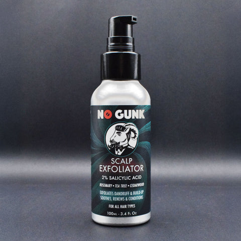 NO GUNK scalp exfoliator – natural 2 % salicylic scrub that lifts buildup, fights dandruff, flakes & itchy, irritated scalp